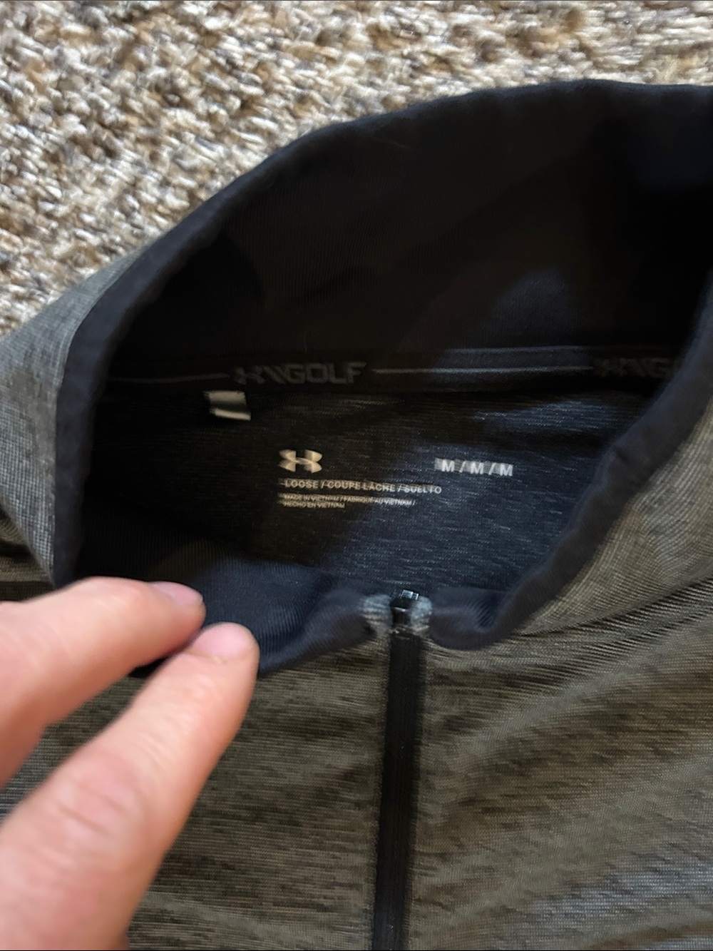 Under Armour Charcoal Gray Half-Zip Training Top - Picture 2 of 3